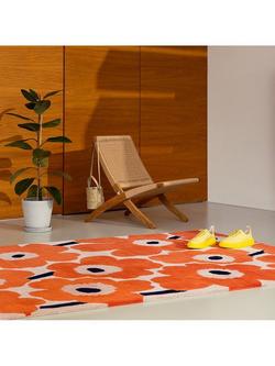 Marimekko Unikko Floral Pure Wool Rug - view 2, Red