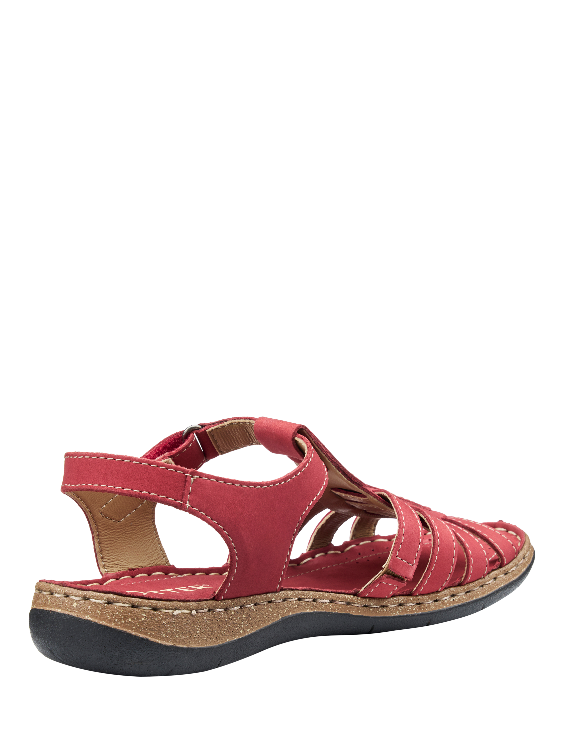 Product image 4 of 5, which shows Hotter Demmi Wide Fit Nubuck Gladiator Sandals, Salsa, 3W