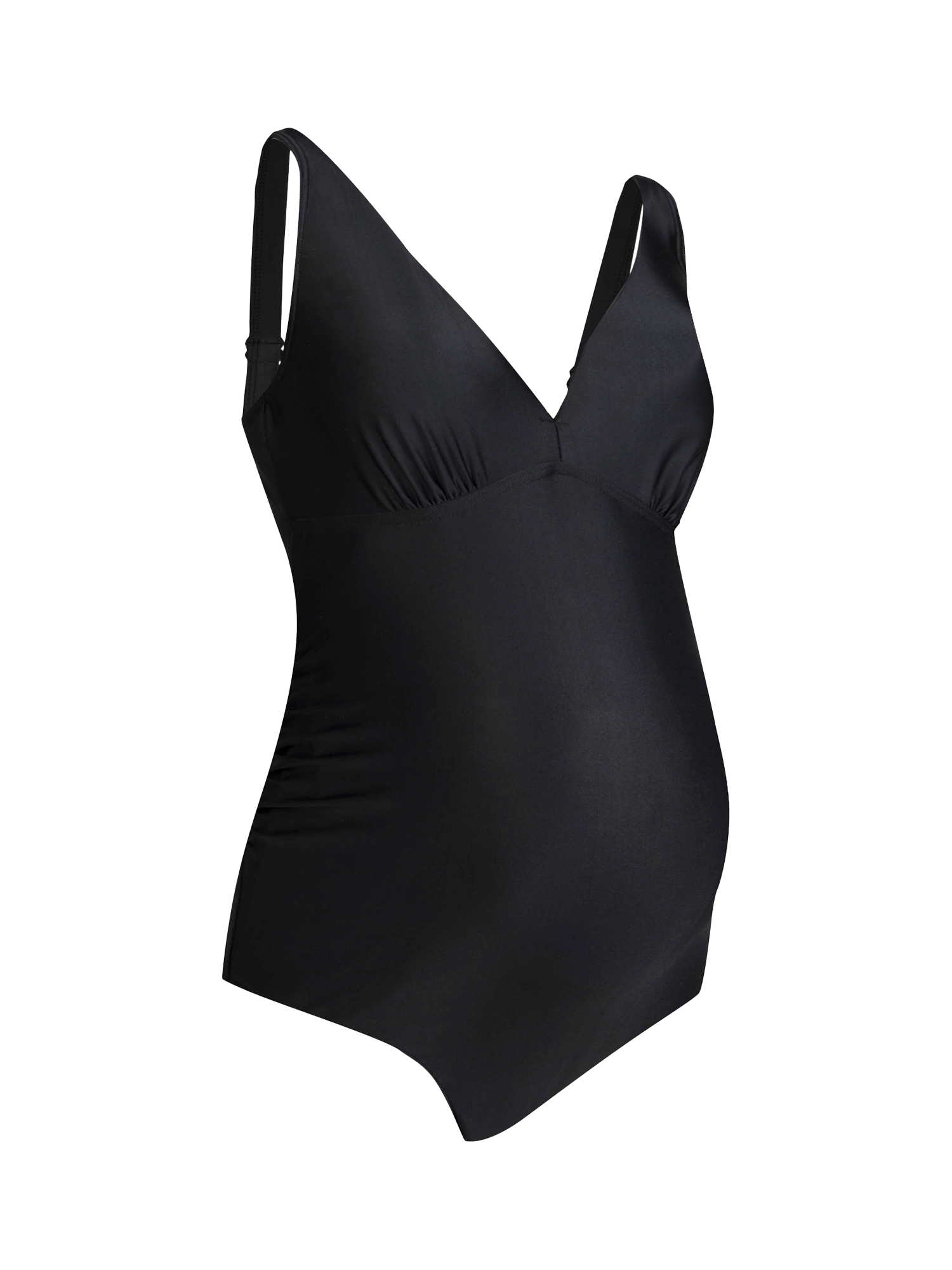 Product image 3 of 5, which shows JoJo Maman Bébé V-Neck Maternity Swimsuit, Black, XS