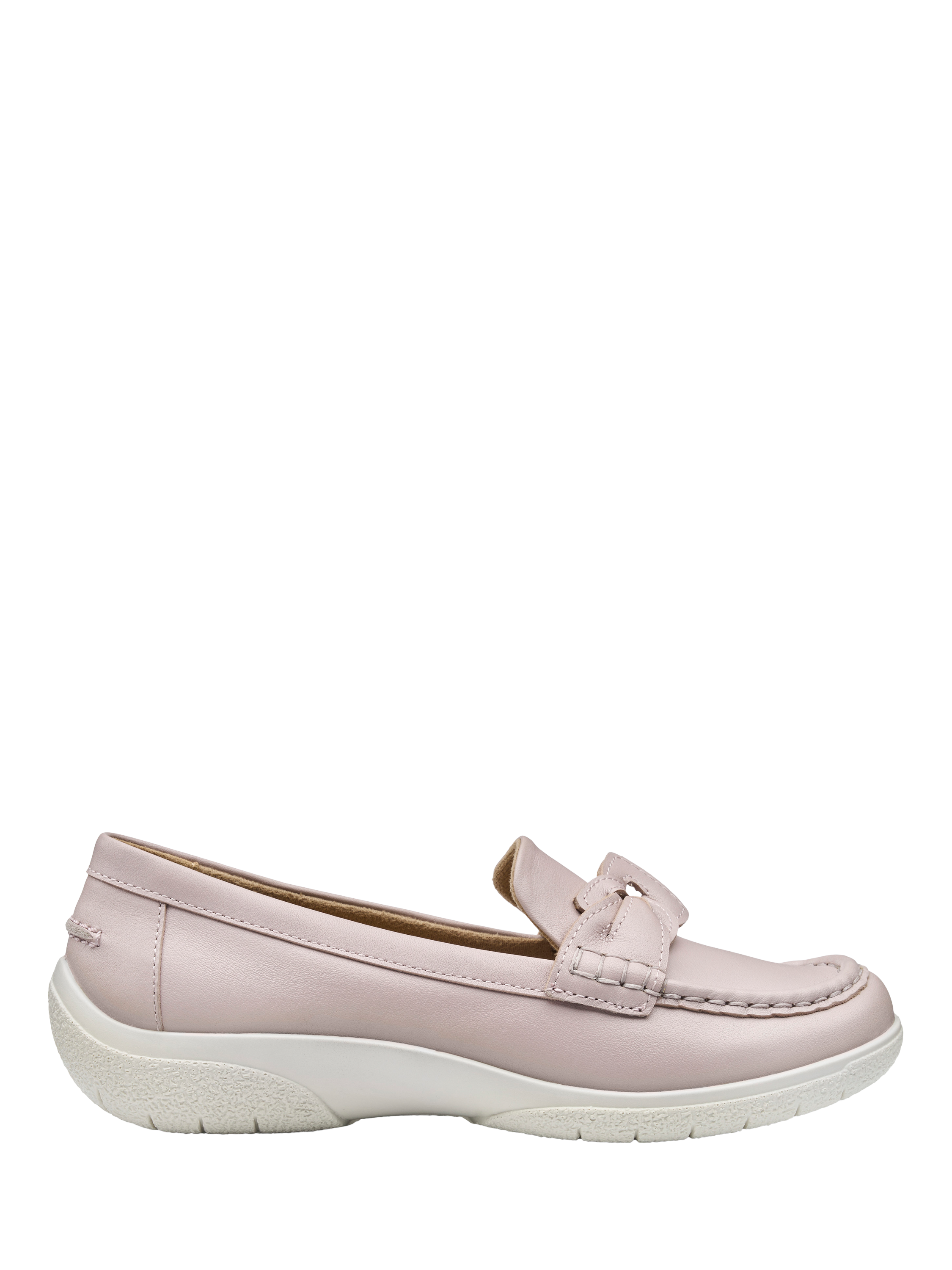 Product image 1 of 4, which shows Hotter Cabana Leather Loafers, Light Mink, 3