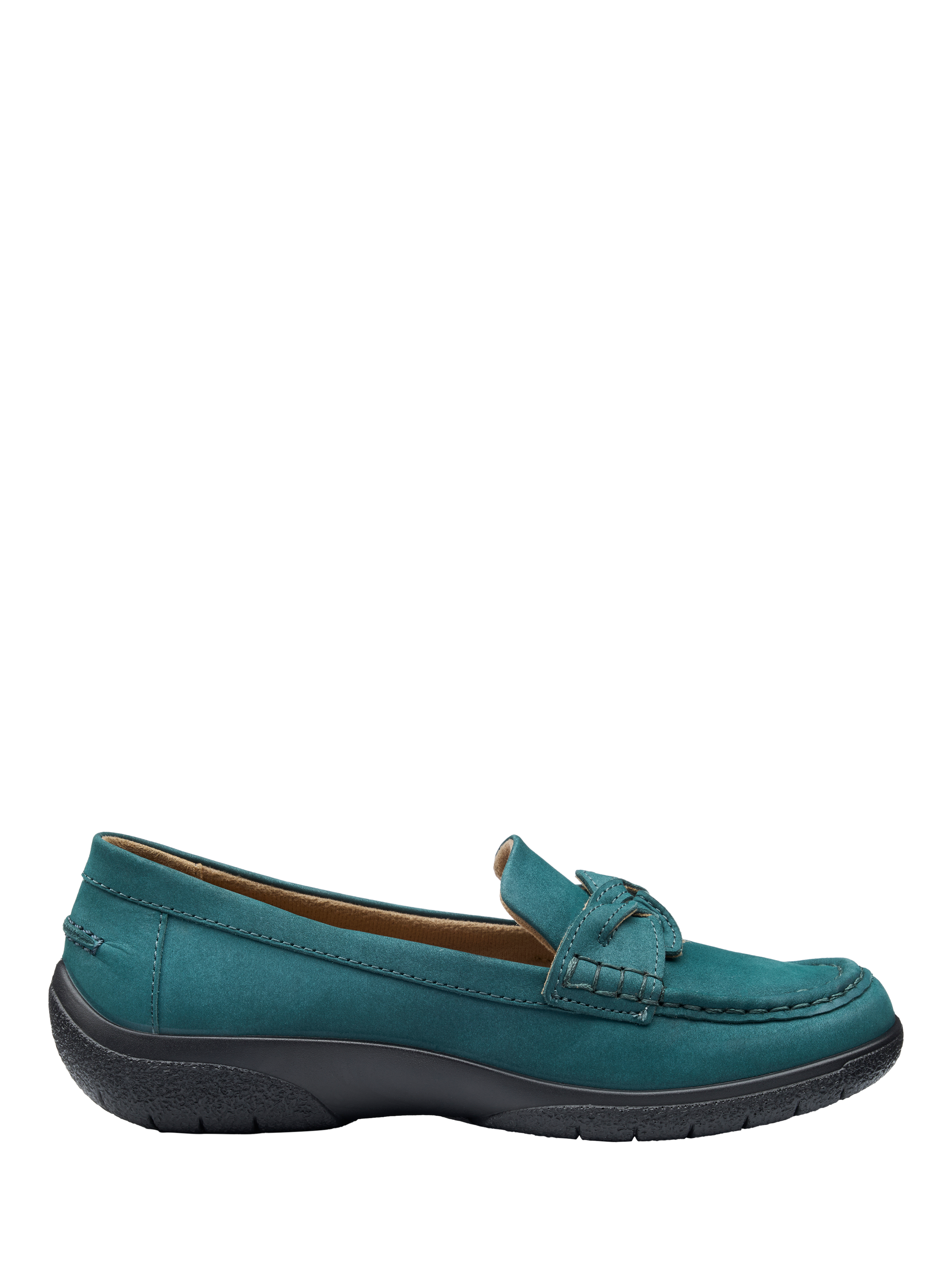 Product image 1 of 4, which shows Hotter Cabana Nubuck Loafers, Teal, 3