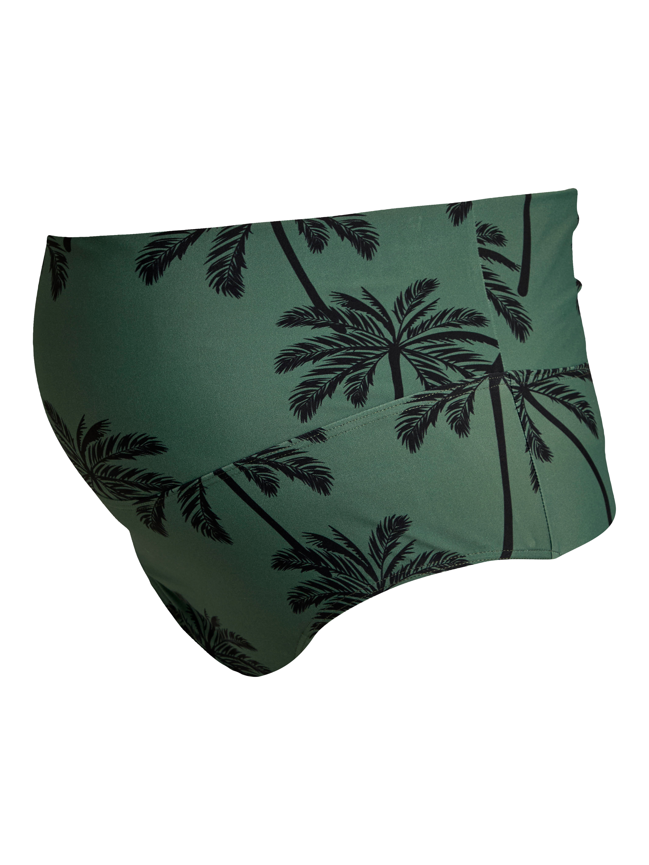Product image 6 of 9, which shows JoJo Maman Bébé Palm Print Maternity Tankini Set, Khaki, S