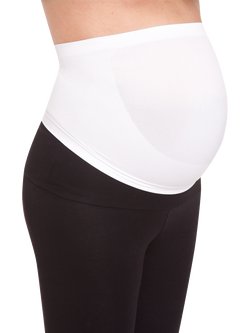 JoJo Maman Bébé Seamless Bump Support Maternity Band, White, White