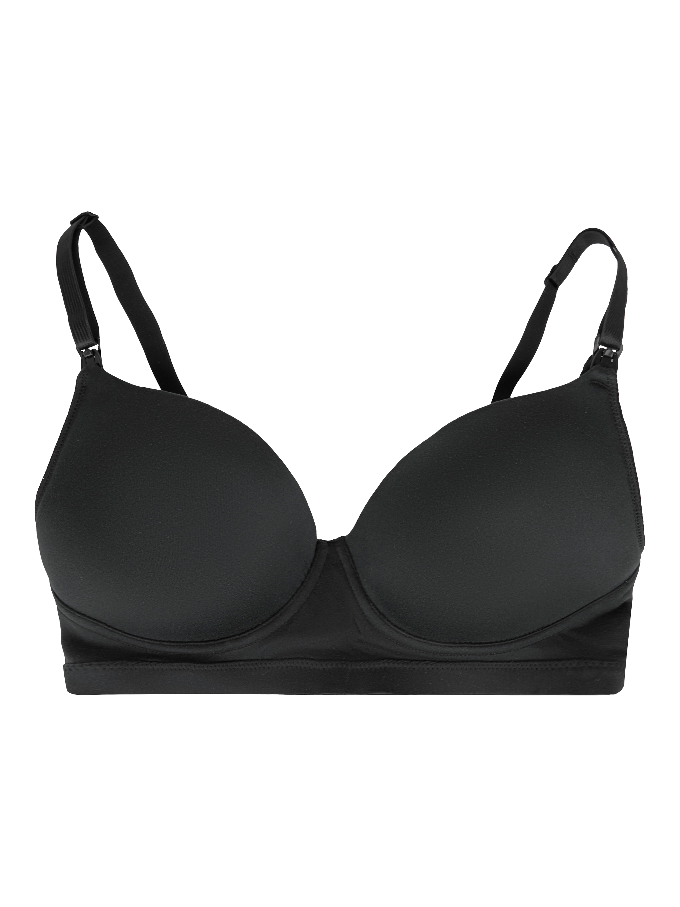 Product image 7 of 10, which shows JoJo Maman Bébé Maternity & Nursing T-Shirt Bras, Pack of 2, Black, 32DD