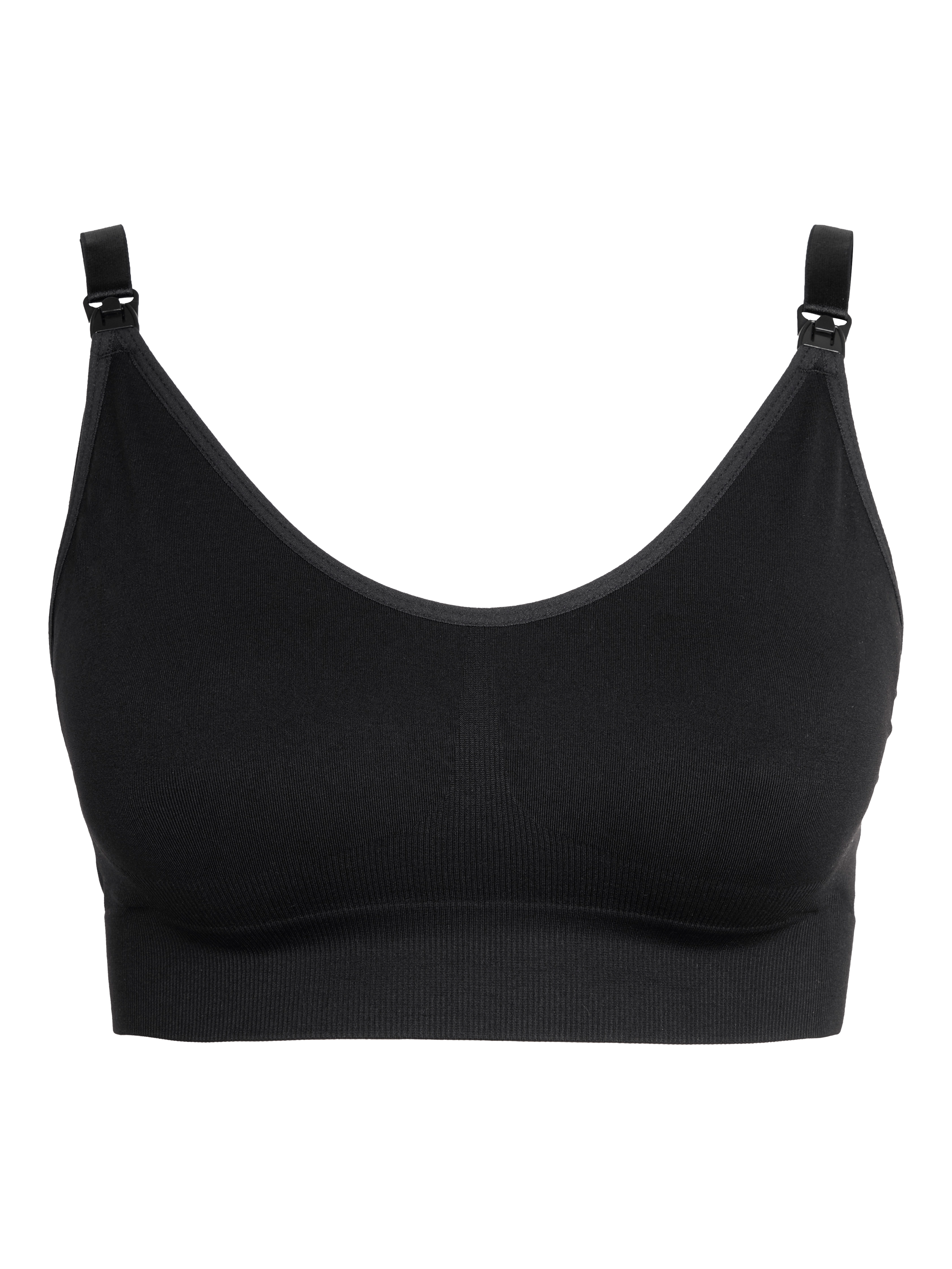Product image 3 of 5, which shows JoJo Maman Bébé Emma-Jane Padded Seamless Maternity and Nursing Bra, Black, S