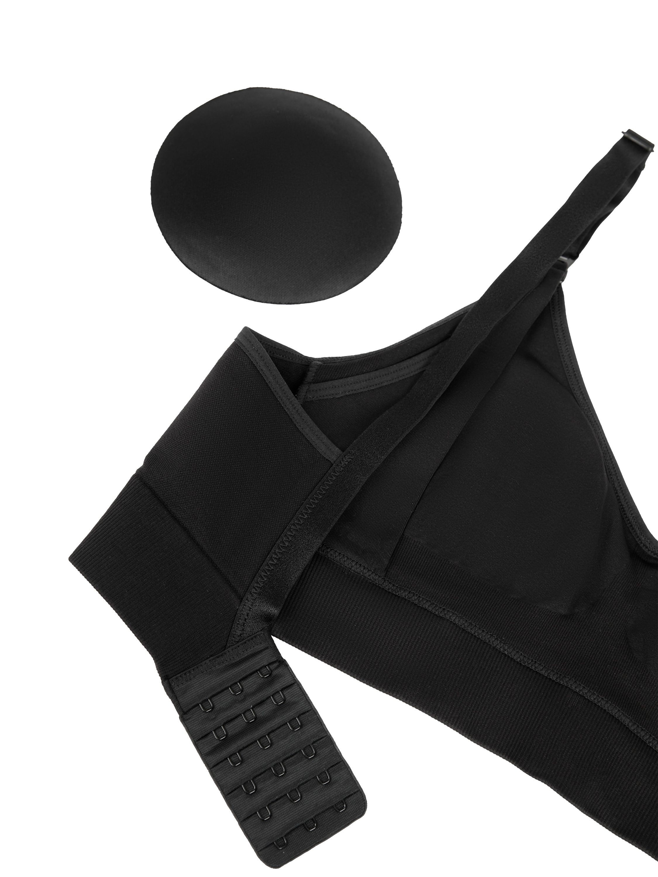 Product image 4 of 5, which shows JoJo Maman Bébé Emma-Jane Padded Seamless Maternity and Nursing Bra, Black, S