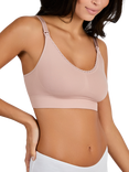JoJo Maman Bébé Emma-Jane Lace Trim Seamless Maternity and Nursing Bra, Pink