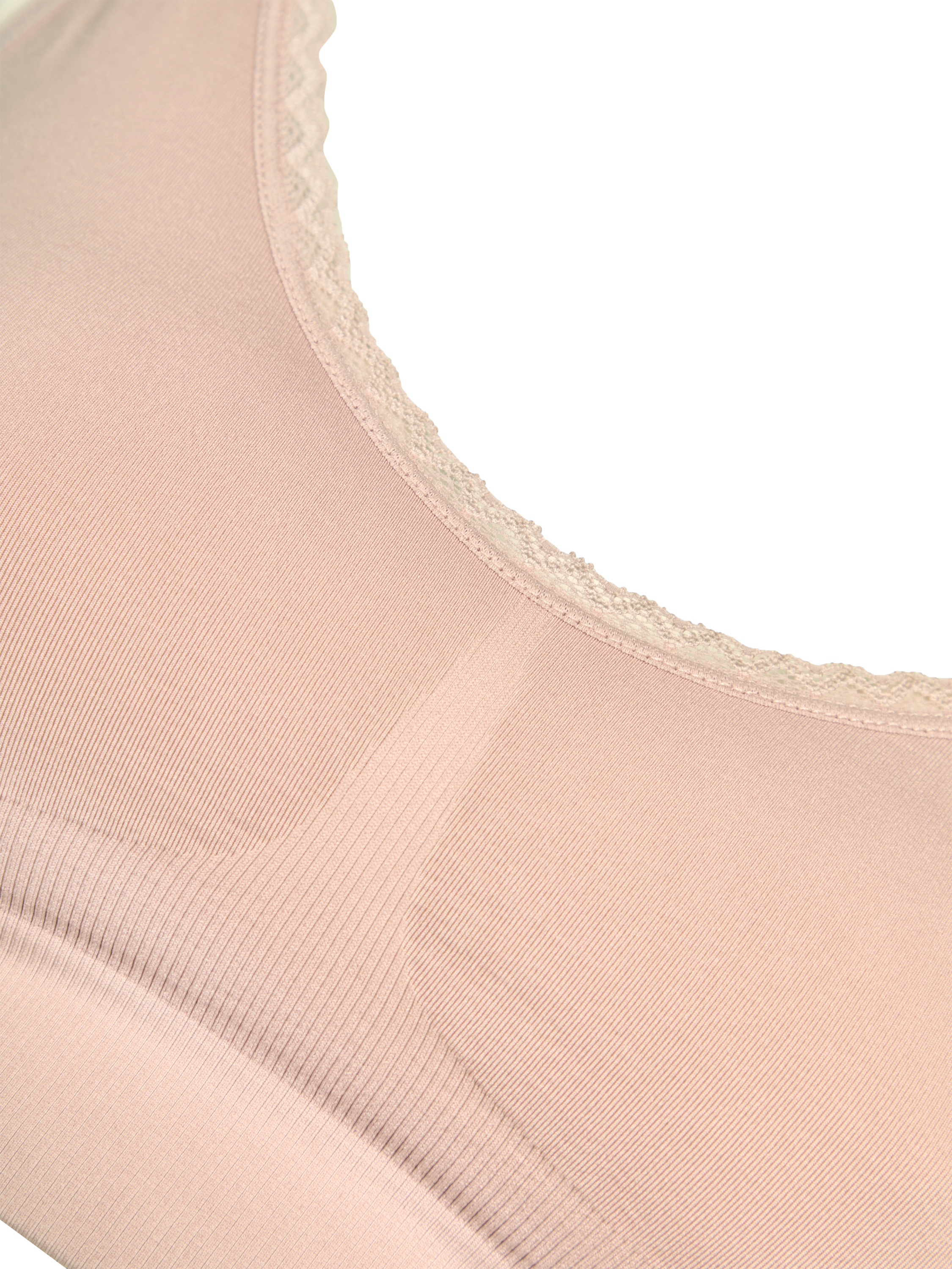 Product image 5 of 5, which shows JoJo Maman Bébé Emma-Jane Lace Trim Seamless Maternity and Nursing Bra, Pink, S