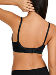 JoJo Maman Bébé Emma-Jane Lace Trim Nursing T-Shirt Bra, Black