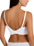 JoJo Maman Bébé Emma-Jane Lace Trim Seamless Maternity and Nursing Bra, White