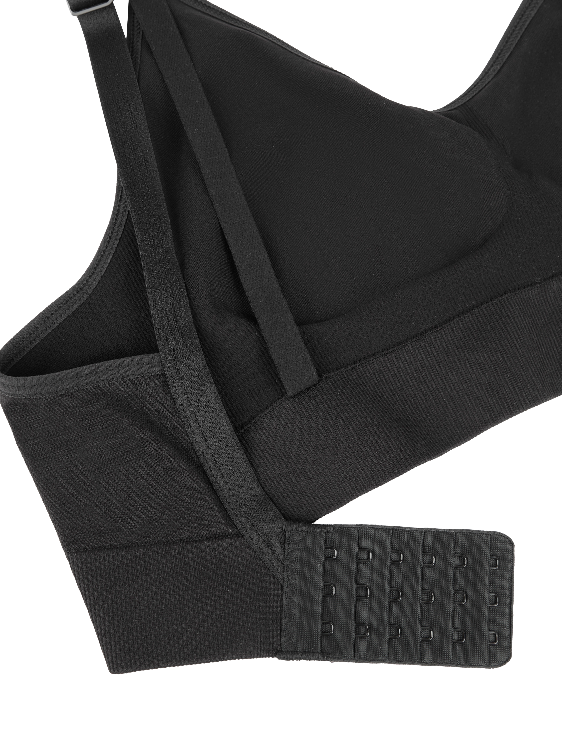 Product image 11 of 11, which shows JoJo Maman Bébé Cotton Seamless Nursing Bras, Pack of 2, Black/White, S