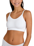 JoJo Maman Bébé Cotton Seamless Nursing Bras, Pack of 2, Black/White