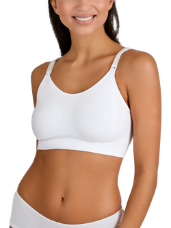 JoJo Maman Bébé Cotton Seamless Nursing Bras, Pack of 2, Black/White - view 2, Black/White