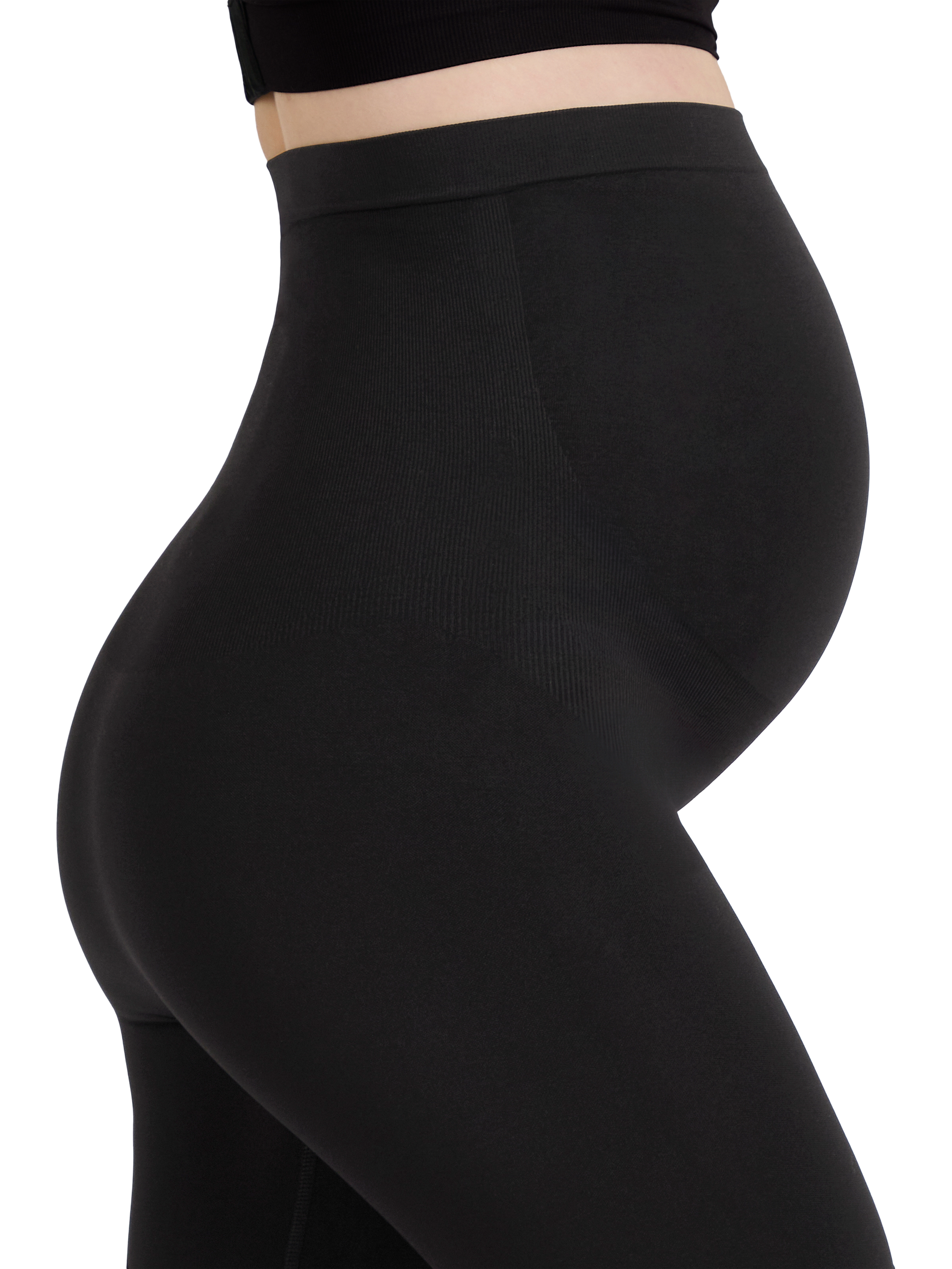 Product image 3 of 3, which shows JoJo Maman Bébé Dual Support Maternity Shorts, Black, S