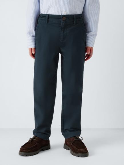 John Lewis Heirloom Collection Kids' Straight Chinos, Dark Sapphire, Dark Sapphire