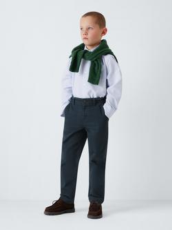 John Lewis Heirloom Collection Kids' Straight Chinos, Dark Sapphire - view 2, Dark Sapphire