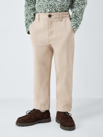 John Lewis Heirloom Collection Kids' Straight Chinos, Light Taupe, Light Taupe