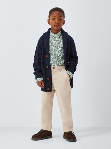 John Lewis Heirloom Collection Kids' Straight Chinos, Light Taupe - view 2, Light Taupe