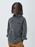 John Lewis Denim Long Sleeve Shacket, Black