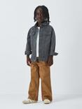 John Lewis Denim Long Sleeve Shacket, Black