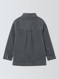 John Lewis Denim Long Sleeve Shacket, Black