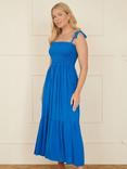 Yumi Sleeveless Midi Sun Dress, Blue, Blue