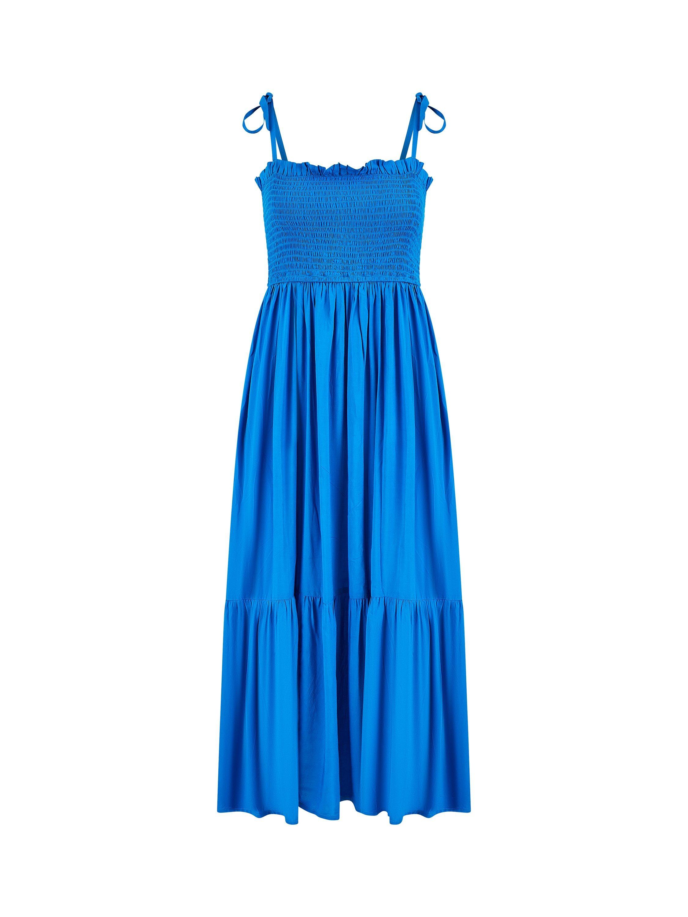 Product image 5 of 5, which shows Yumi Sleeveless Midi Sun Dress, Blue, 8