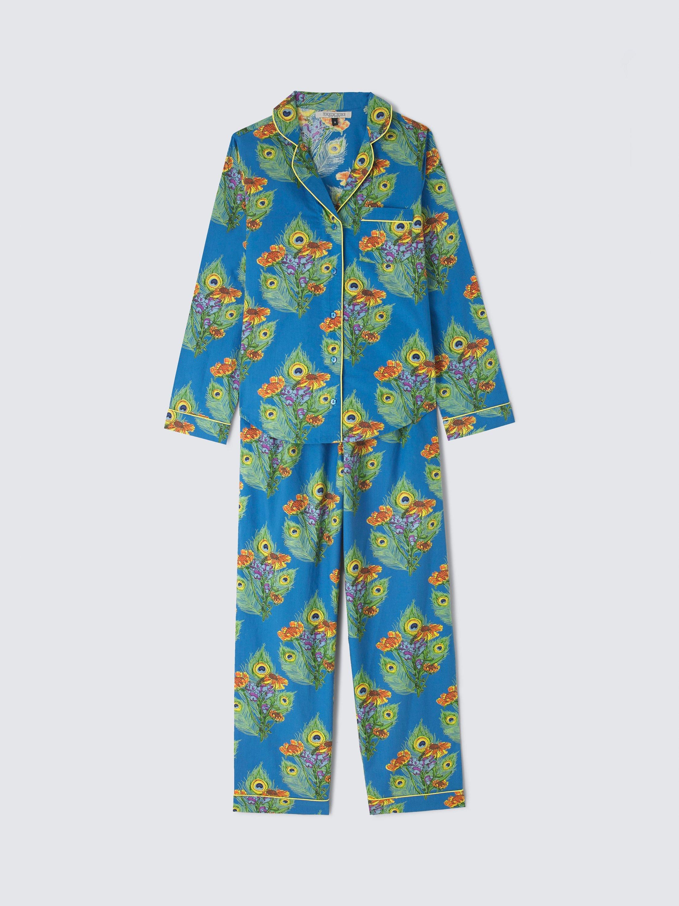 Product image 4 of 5, which shows Their Nibs Mardi Gras Long Pyjama Set, Blue, S
