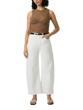 PAIGE Arellia High Rise Barrel Leg Ankle Jeans, White