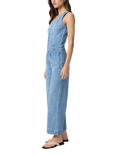 PAIGE Kenny Cotton Denim Sleeveless Jumpsuit, Light Blue