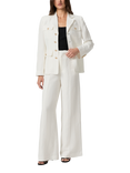 PAIGE Greyson Linen Blend Wide Leg Trousers, White