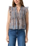 PAIGE Idris Batik Print Cotton Silk Blend Tank Top, Multi