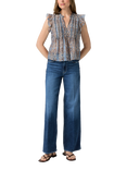 PAIGE Idris Batik Print Cotton Silk Blend Tank Top, Multi
