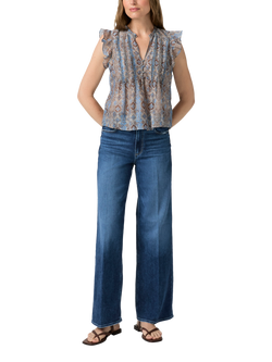 PAIGE Idris Batik Print Cotton Silk Blend Tank Top, Multi - view 2, Multi