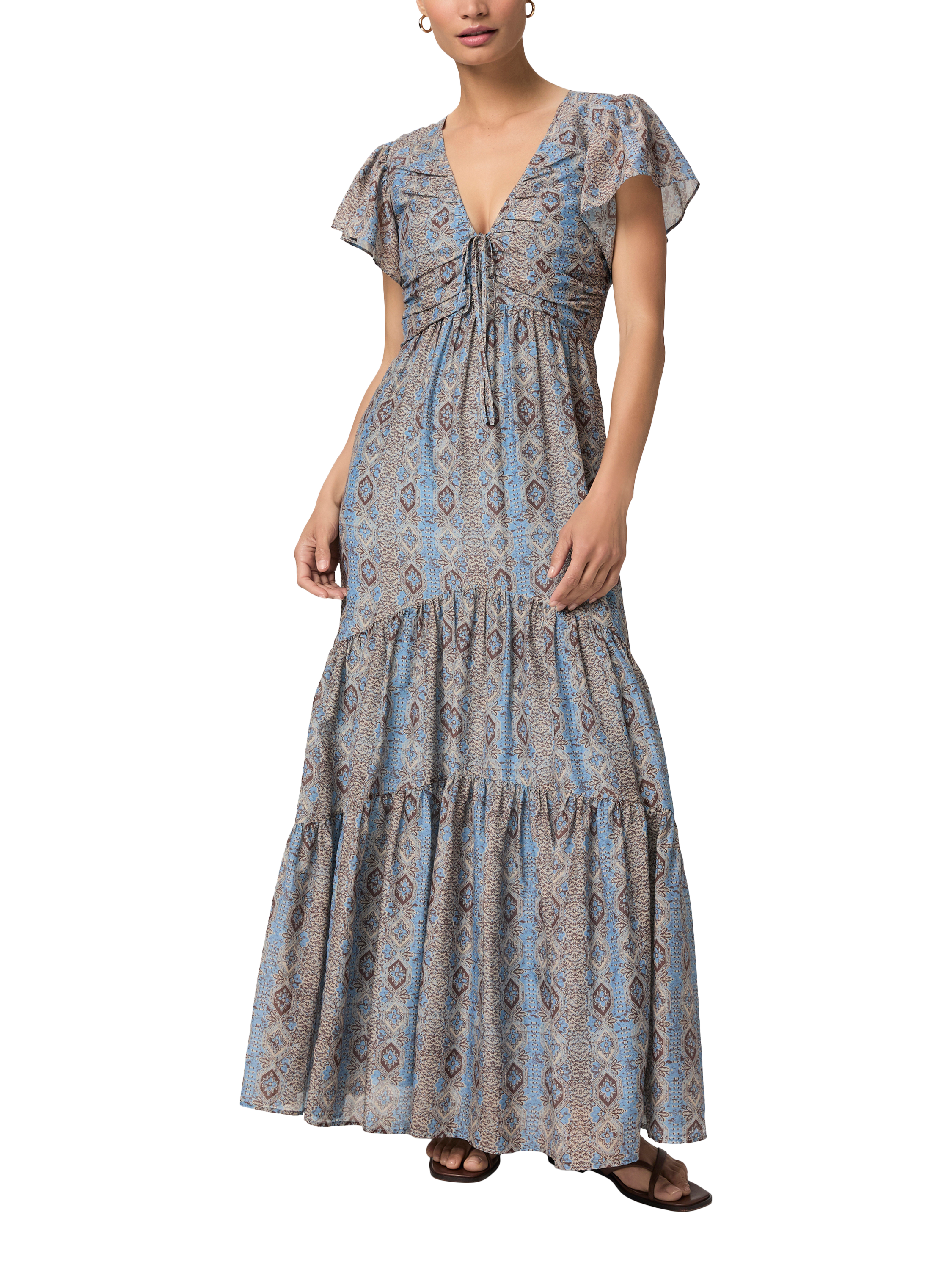 Product image 2 of 4, which shows PAIGE Kinga Dress, Slate Blue Multi, 6
