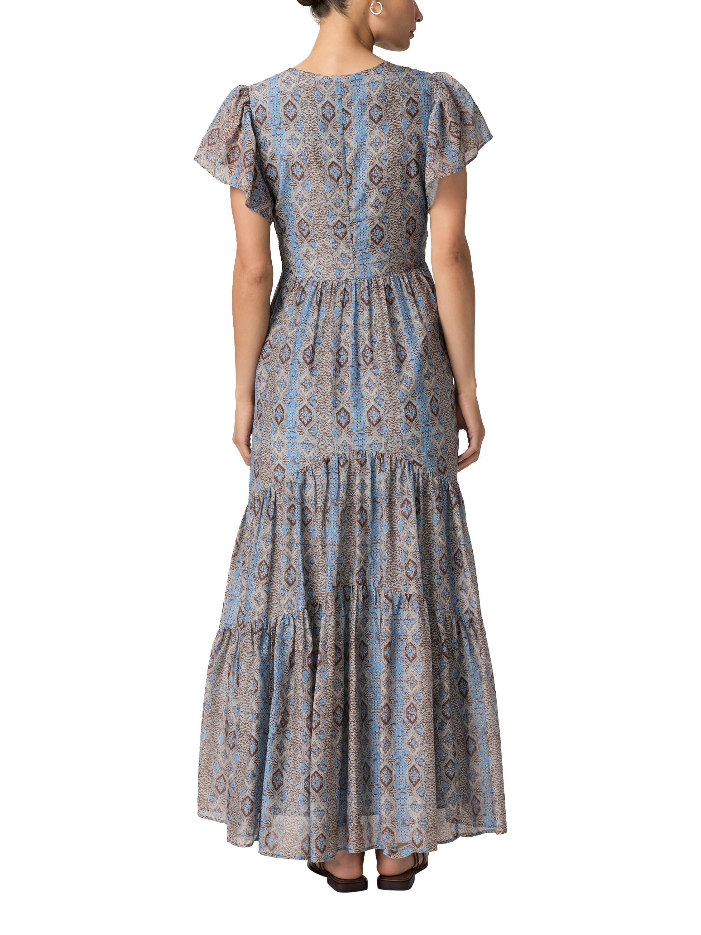 Product image 4 of 4, which shows PAIGE Kinga Dress, Slate Blue Multi, 6