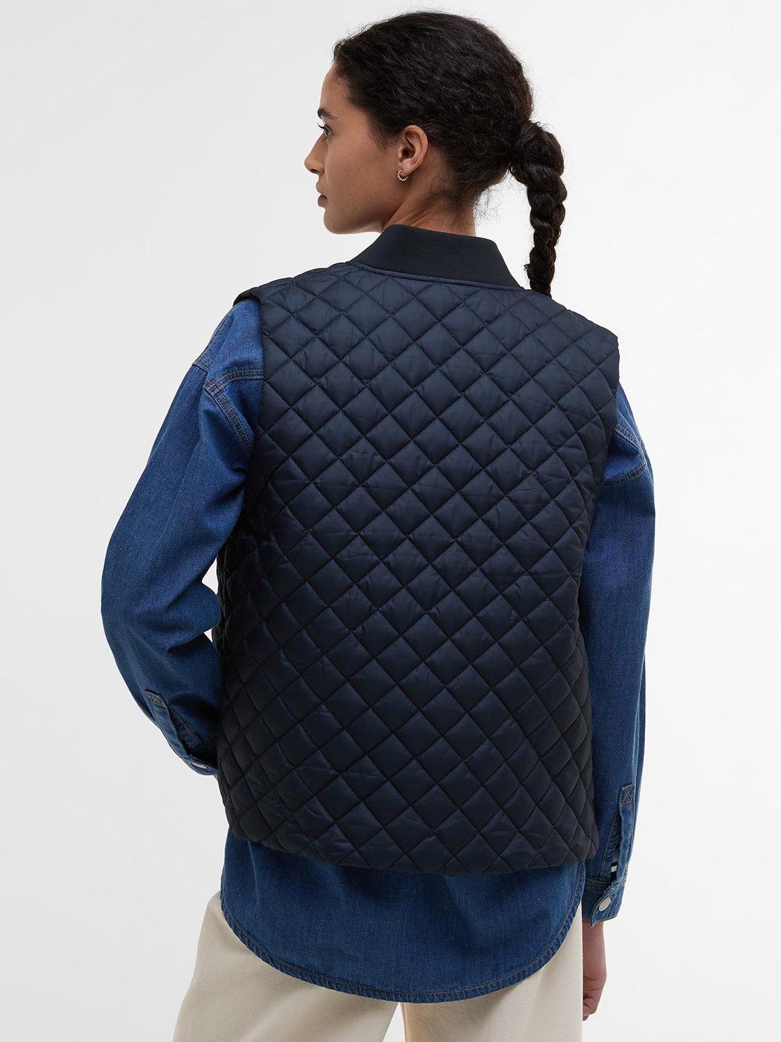 Product image 2 of 7, which shows Barbour Rosalie Quilted Gilet, Dark Navy, 8