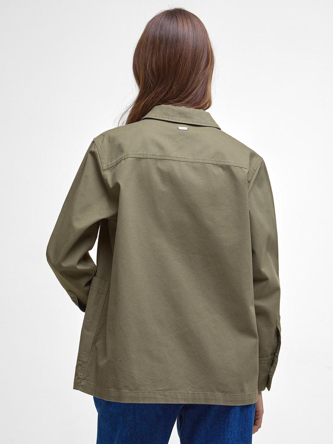 Product image 2 of 7, which shows Barbour Lyndale Overshirt, Dusky Green, 8