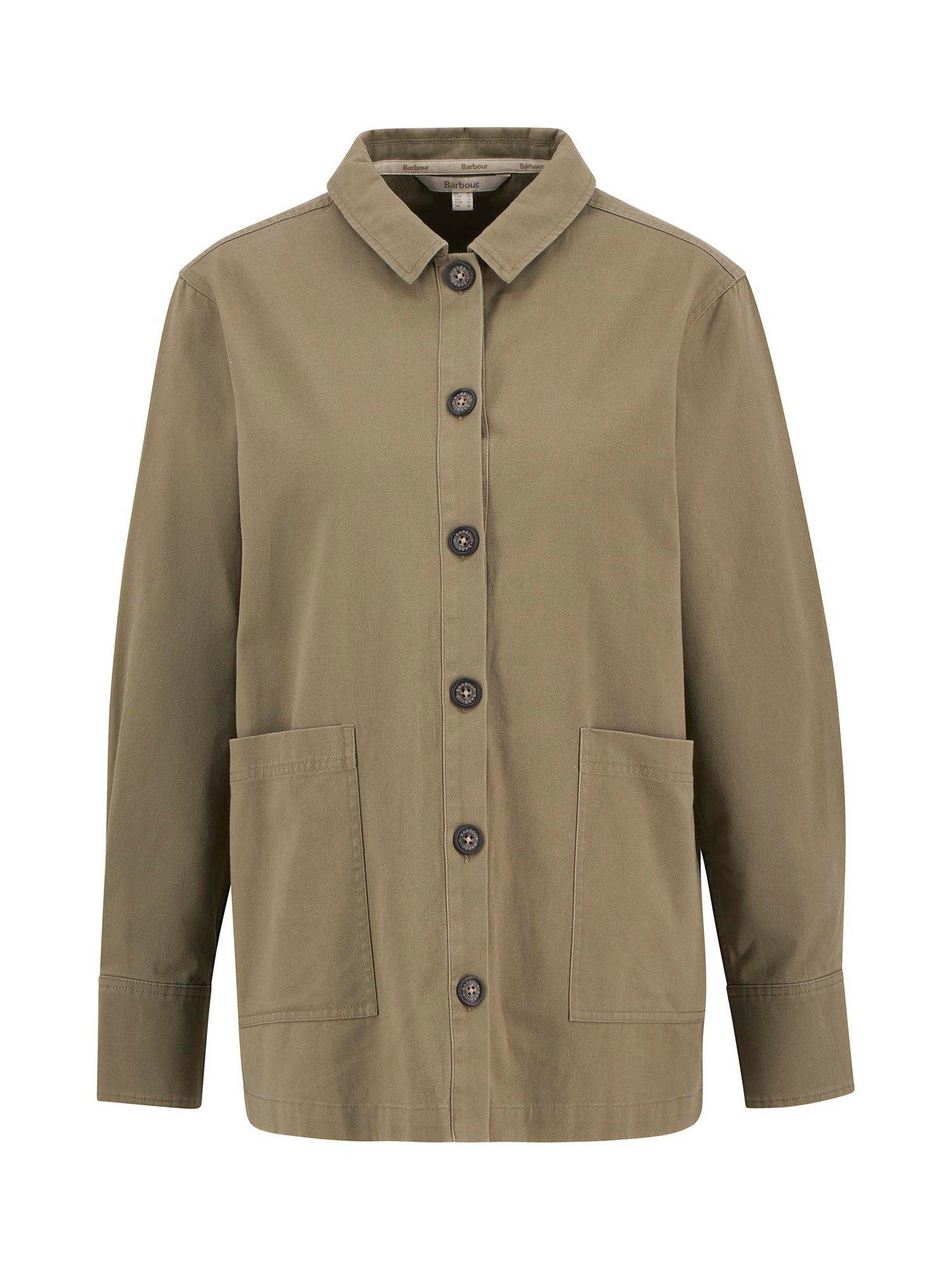 Product image 4 of 7, which shows Barbour Lyndale Overshirt, Dusky Green, 8