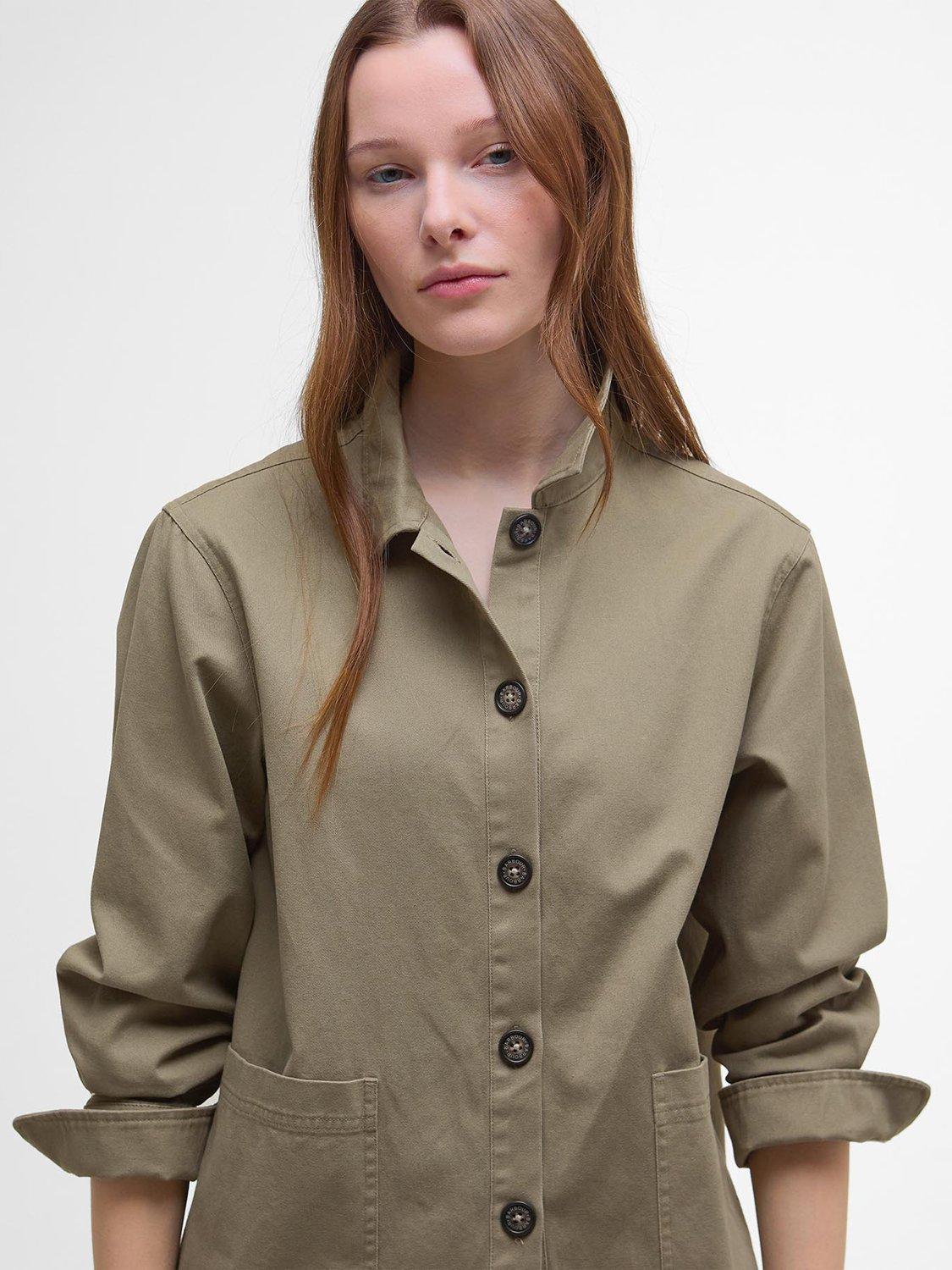 Product image 5 of 7, which shows Barbour Lyndale Overshirt, Dusky Green, 8