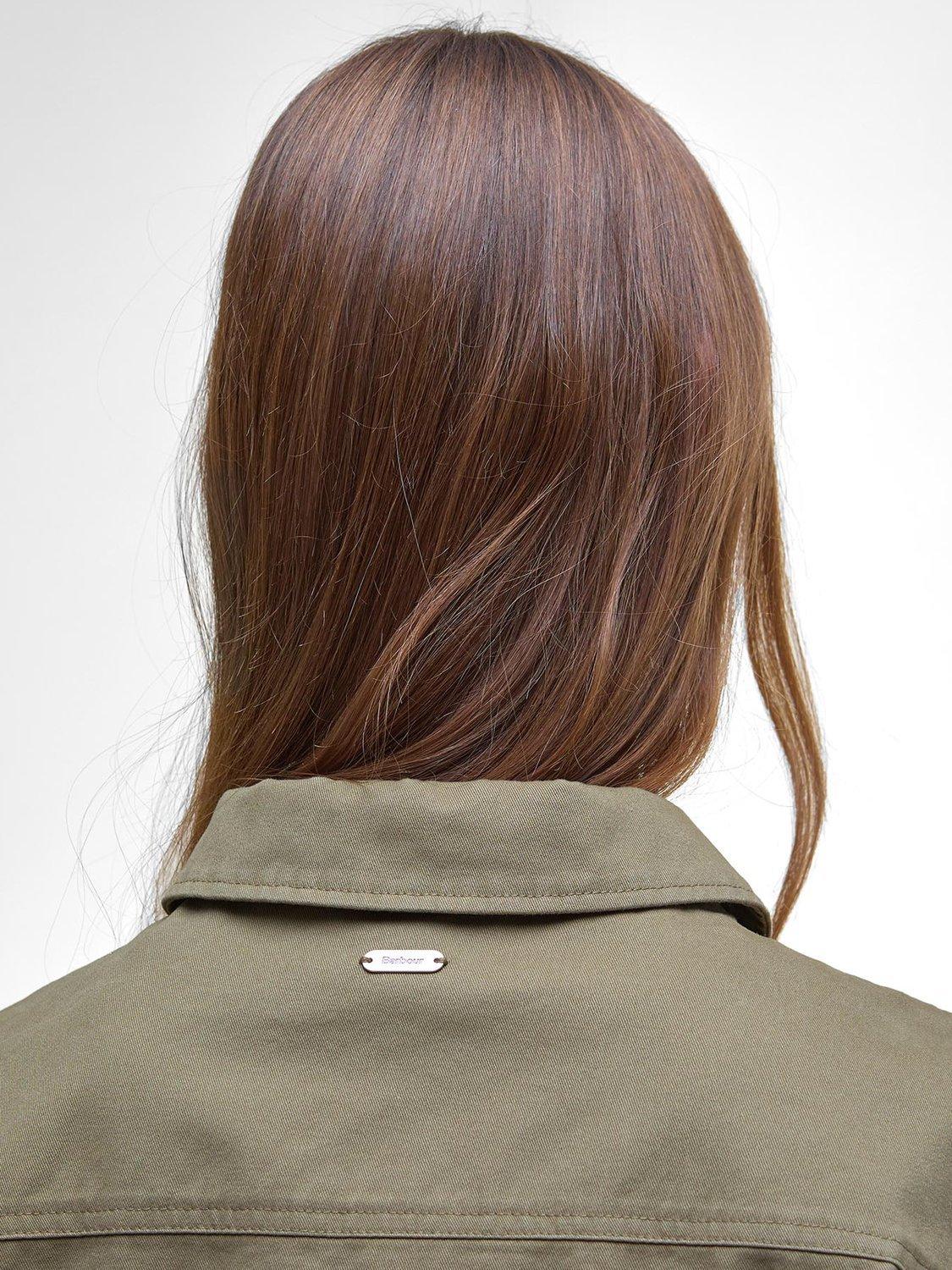 Product image 7 of 7, which shows Barbour Lyndale Overshirt, Dusky Green, 8