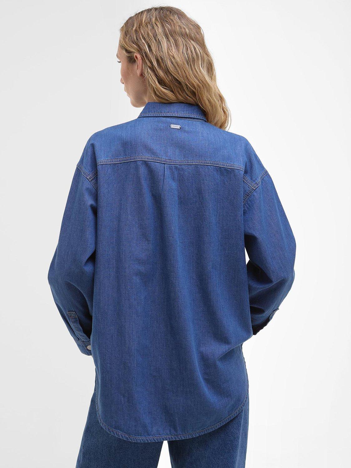 Product image 2 of 7, which shows Barbour Woodrow Oversized Denim Shirt, Authentic, 8