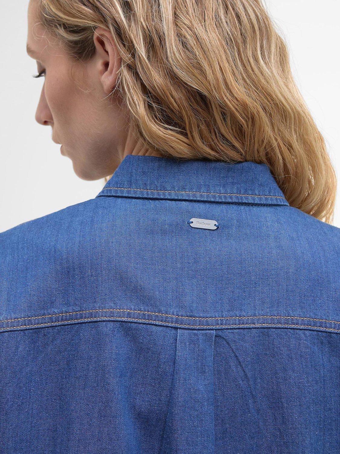 Product image 7 of 7, which shows Barbour Woodrow Oversized Denim Shirt, Authentic, 8