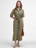 Barbour Nicole Utility Midi Dress, Dusky Green