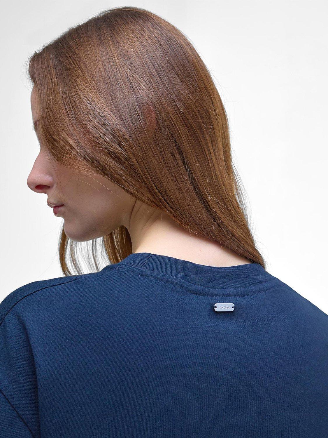 Product image 6 of 7, which shows Barbour Jema Logo T-Shirt, Navy, 8
