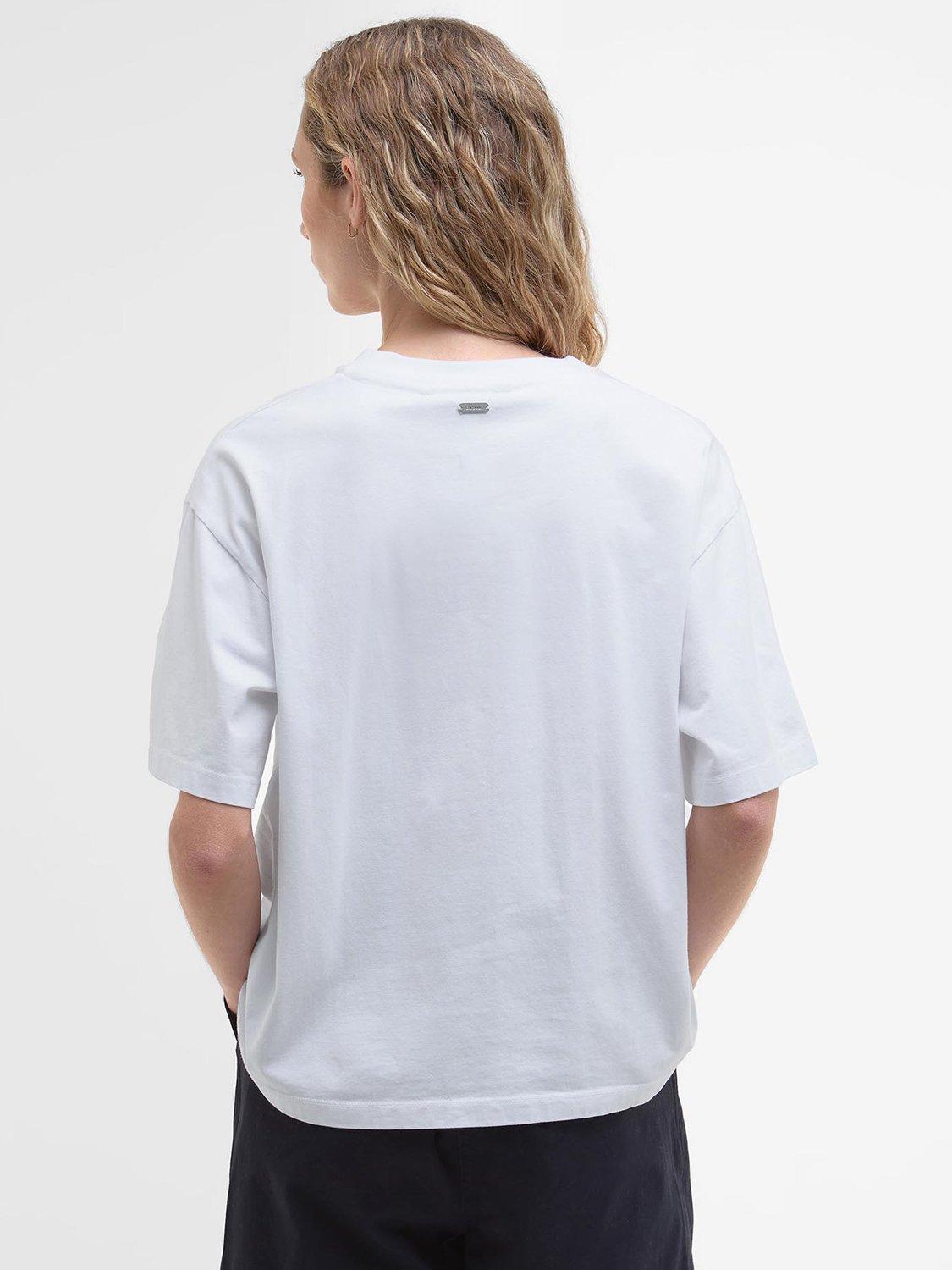 Product image 2 of 7, which shows Barbour Jema Logo T-Shirt, White, 8