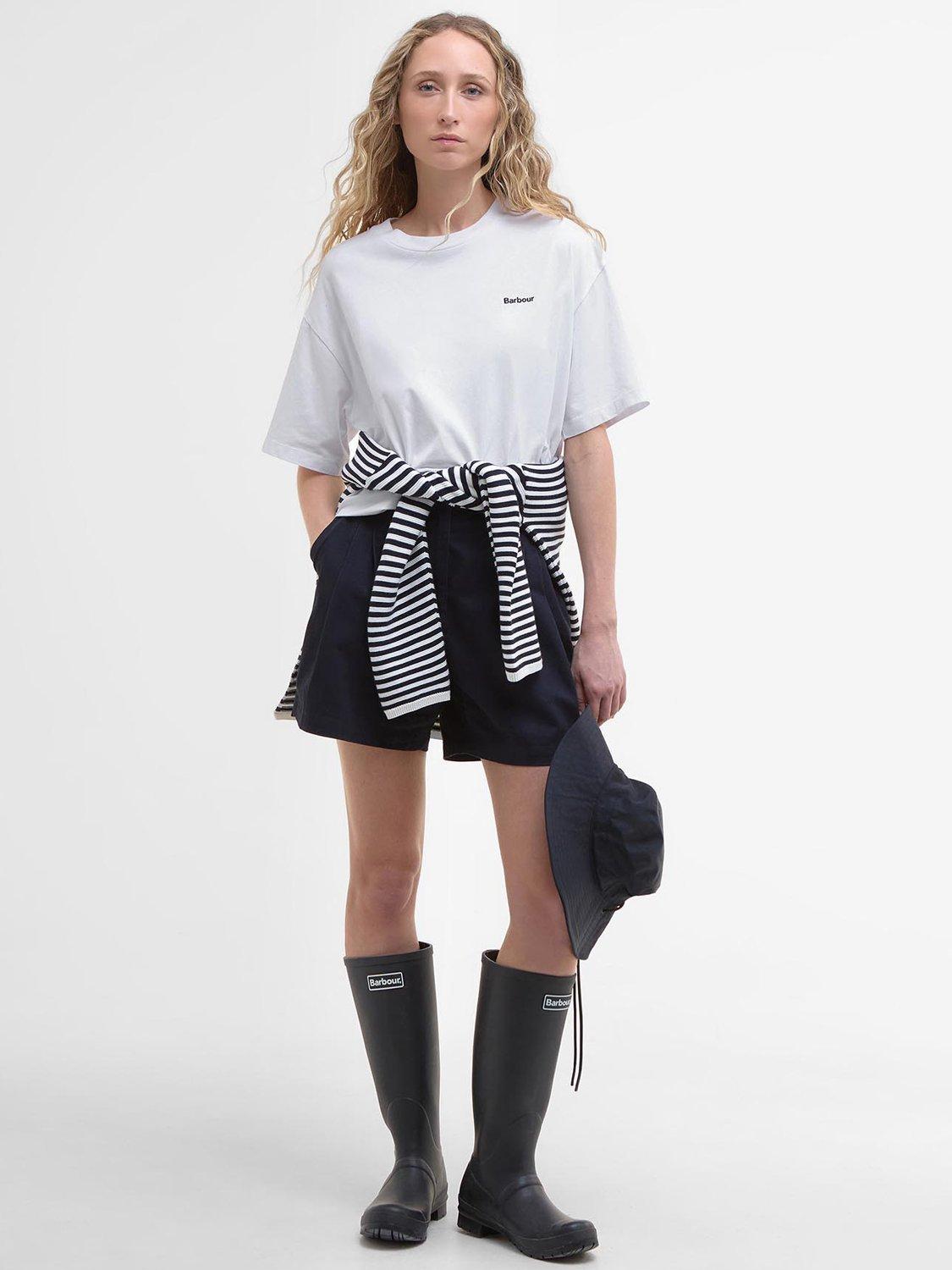 Product image 3 of 7, which shows Barbour Jema Logo T-Shirt, White, 8