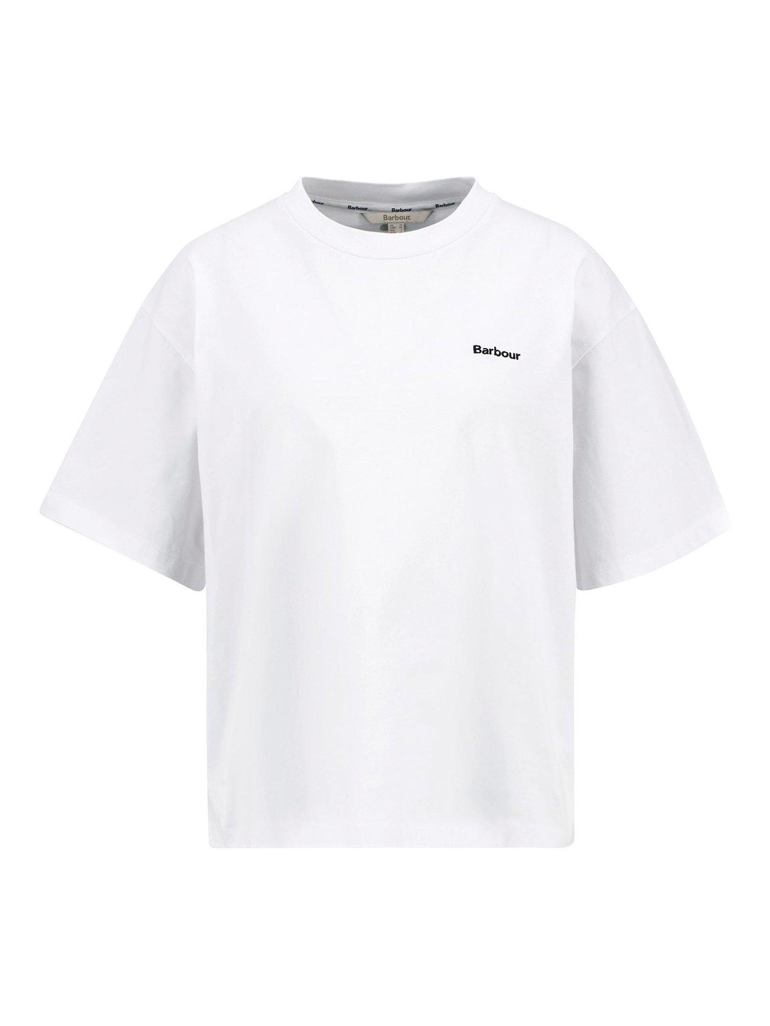 Product image 4 of 7, which shows Barbour Jema Logo T-Shirt, White, 8