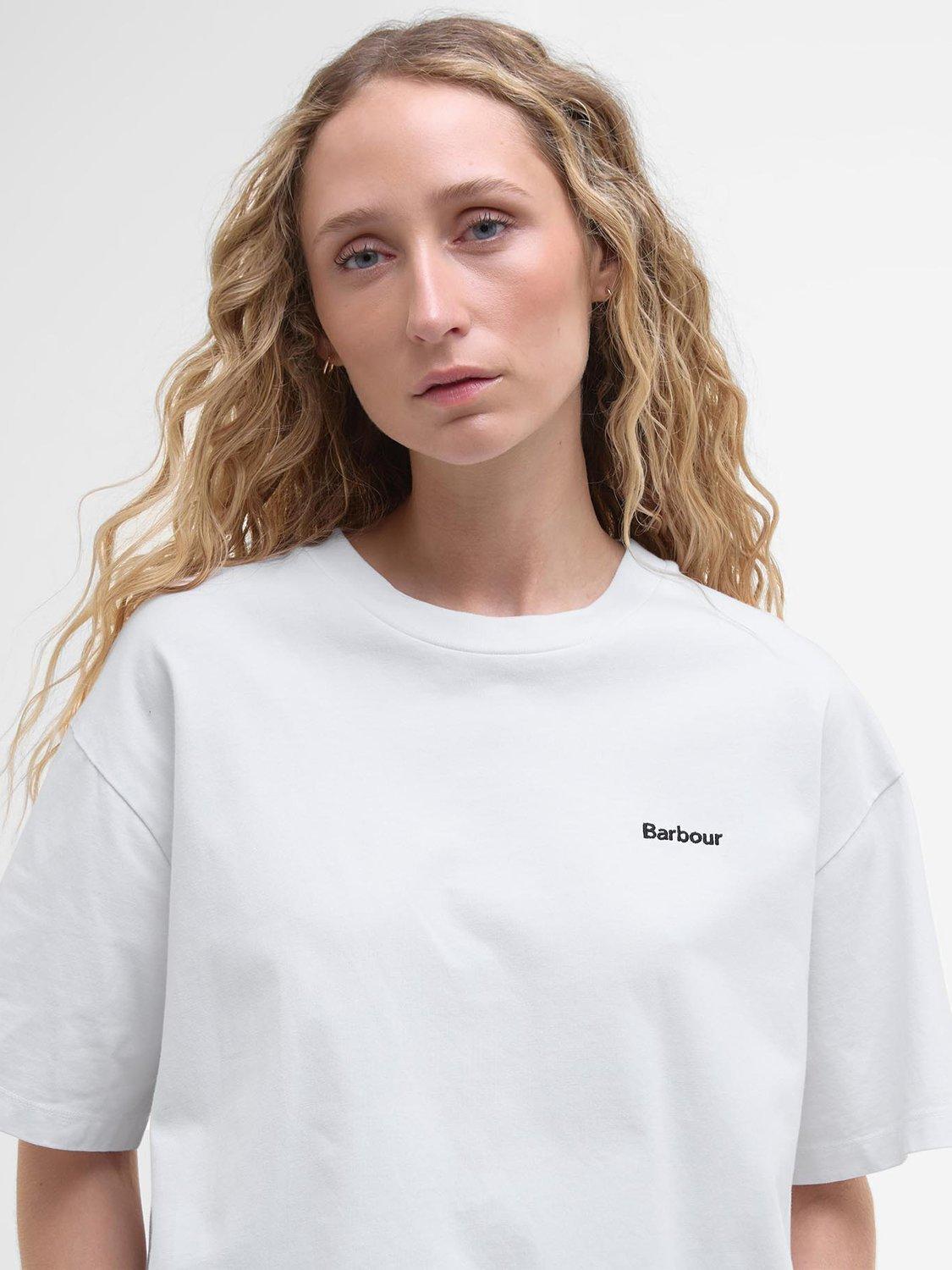 Product image 5 of 7, which shows Barbour Jema Logo T-Shirt, White, 8