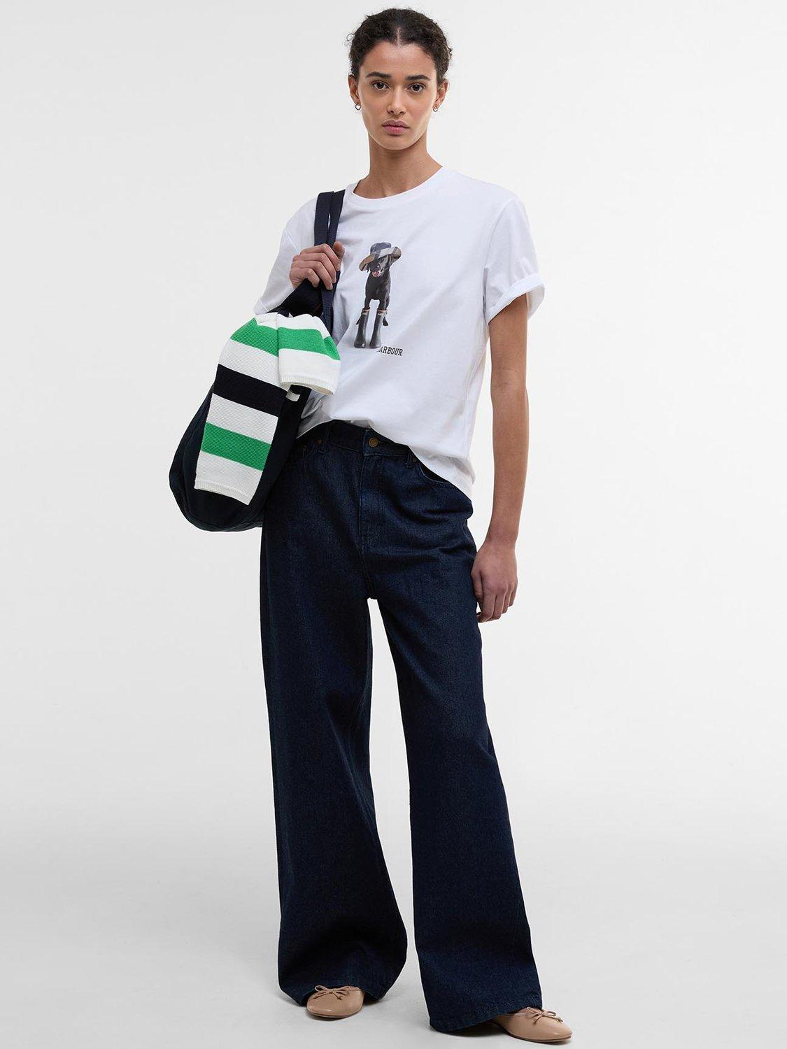Product image 3 of 5, which shows Barbour Woodrow Graphic T-Shirt, White, 8